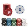 Lynkaye 100 Pcs Poker Chips with Storage Box,Plastic Poker Card Chips with Denomination Printed Number for Texas Home Game Nights Play,Counting,Bingo,Family Game Token view 4