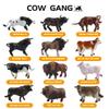 Mini Tudou 12 Pcs Farm Toy Set 3.34'',Multicolor Cow Animal Figurines Cool Cake Topper & Exhibits for Ages 3 4 5 Boys&Girls view 2