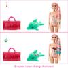Barbie Color Reveal Foam! Doll & Pet Friend with 25 Surprises: Scented Bubble Solution, Outfits, Hair Extension, Accessories, Kid Bracelet & Charm Hidden in Sand; Sunny Watermelon-Theme view 3