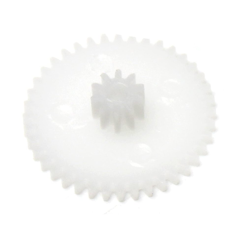 Bettomshin 10Pcs Plastic Gear 40102B 0.5 Modulus Pulley Belt Shaft Robot RC Motor Hand DIY Mechanical Parts Kit White