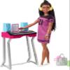 Barbie: Big City, Big Dreams Brooklyn Roberts Doll (11.5-in, Brunette with Braids) & Music Studio Playset with Keyboard & Accessories, Gift for 3 to 7 Year Olds view 1