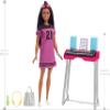 Barbie: Big City, Big Dreams Brooklyn Roberts Doll (11.5-in, Brunette with Braids) & Music Studio Playset with Keyboard & Accessories, Gift for 3 to 7 Year Olds view 2