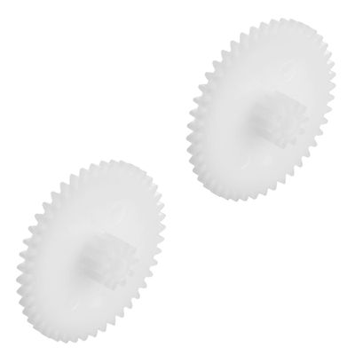 Bettomshin 10Pcs Plastic Gear 44102B 0.5 Modulus Pulley Belt Shaft Robot RC Motor Hand DIY Mechanical Parts Kit White
