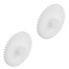 Bettomshin 10Pcs Plastic Gear 44102B 0.5 Modulus Pulley Belt Shaft Robot RC Motor Hand DIY Mechanical Parts Kit White view 1