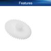 Bettomshin 10Pcs Plastic Gear 44102B 0.5 Modulus Pulley Belt Shaft Robot RC Motor Hand DIY Mechanical Parts Kit White view 3