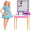 Barbie Big City, Big Dreams Malibu Roberts Doll (11.5-in, Blonde) and Backstage Dressing Room Playset with Accessories, Gift for 3 to 7 Year Olds view 1
