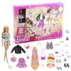 Barbie Advent Calendar with Barbie Doll (12-in), 24 Surprises Including Day-to-Night Trendy Clothing & Accessories, Festive Holiday Themed Packaging for Kids 3 to 7 Years Old view 1