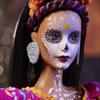 Barbie 2021 Dia De Muertos Doll (11.5-in) Wearing Traditional Embroidered Dress, Flower Crown & Calavera Face Paint, Gift for Collectors view 3