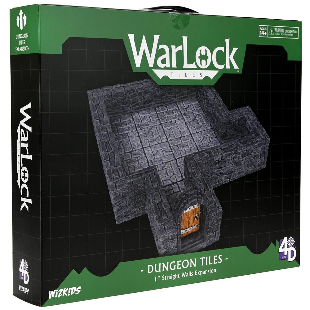 Warlock Tiles: Expansion  1 in. Dungeon Straight Walls