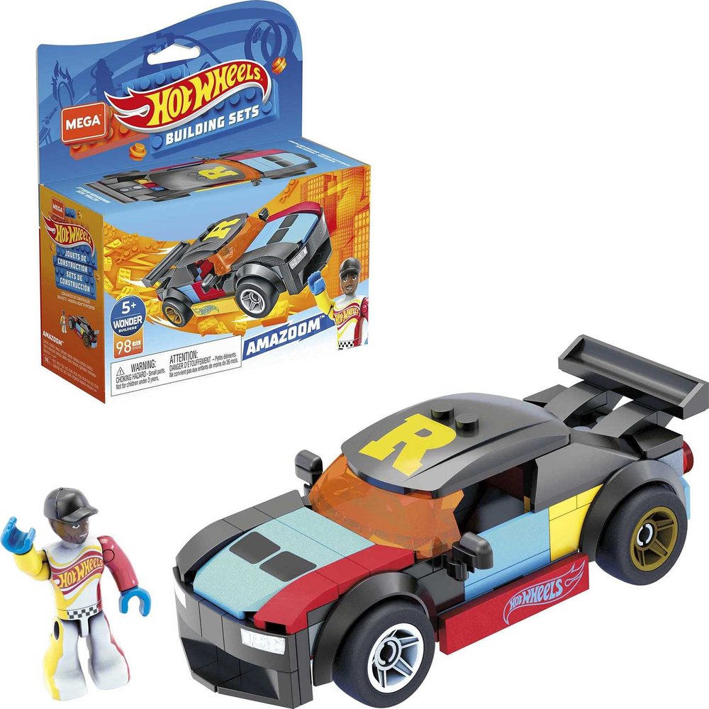 Hot Wheels Mega Construx Amazoom Construction Set, Building Toys for Kids