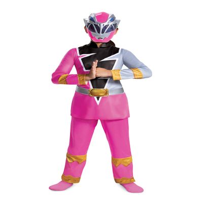 Disguise Pink Power Ranger Costume for Girls, Official Dino Fury Power Ranger Suit with Mask, Kids Size Small (4-6x)