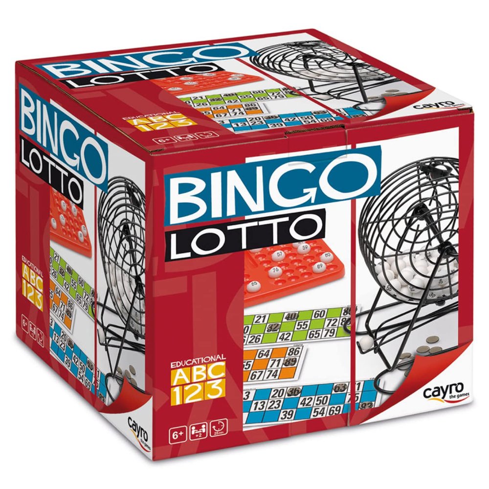 Cayro - Bingo Lotto - Traditional Game - Bingo with Drum - Lottery - Board Game (300)