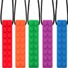 Chew Necklace, Sensory Chew Necklace Bundle for Kids with Chewing, ADHD, Autism, Biting Needs, Oral Motor Chewy, Silicone Necklace Made from Food Grade Silicone Safety, for Boys&Girls(5 PCS) view 1