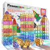 PicassoTiles 80 Pcs Magnetic Building Tiles Magnet Building Block Toys W/Car Diamond Educational Construction Playset Toy for STEM Sensory Gifts Kid Brain Development Stacking Blocks Construction Set view 1