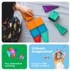 PicassoTiles 80 Pcs Magnetic Building Tiles Magnet Building Block Toys W/Car Diamond Educational Construction Playset Toy for STEM Sensory Gifts Kid Brain Development Stacking Blocks Construction Set view 4