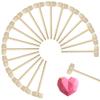 50 Pcs Mini Wooden Hammers for Breakable Chocolate Bulk, Natural Wood Toy Mallets for Kids view 1