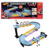 Hot Wheels Mario Kart Rainbow Road Raceway 8-Foot Track Set with Lights & Sounds & 2 1:64 Scale Vehicles, Race with 5-Track Colorful Course with 2 Configurations view 1
