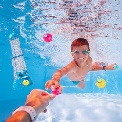 2 Sets Diving Toy Feed The Frog, Educational Water Toy for Boys and Girls,Preschoolers Bath Toy for Toddlers for Summer Pool Fun