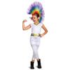 Disguise Queen Barb Trolls Costume, Trolls World Tour Rainbow Barb Costume for Kids with Headpiece, Deluxe Size Medium (7-8) view 1