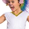 Disguise Queen Barb Trolls Costume, Trolls World Tour Rainbow Barb Costume for Kids with Headpiece, Deluxe Size Medium (7-8) view 3