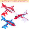 ArtCreativity Inflatable Airplanes, Set of 3, Blow Up Airplane with Hanging Hook, Airplane Party Decorations, 20 Inch Long Jet Inflates, Fun Pretend Play Accessories, Red, White, and Blue view 2