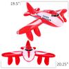 ArtCreativity Inflatable Airplanes, Set of 3, Blow Up Airplane with Hanging Hook, Airplane Party Decorations, 20 Inch Long Jet Inflates, Fun Pretend Play Accessories, Red, White, and Blue view 3