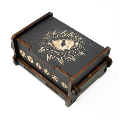 Dice Box - BLACK - Dragons Eye 6x4x3
