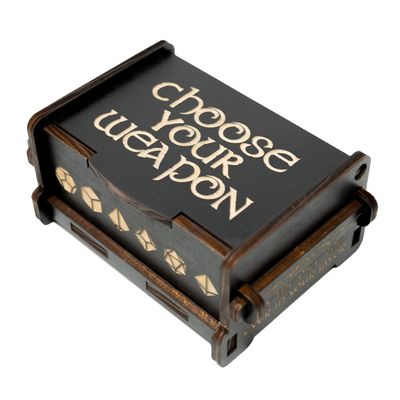 Dice Box - Black - Choose Your Weapon - 6x4x3