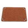 LIUCM Dice Tray Rectangle Foldable Dice Trays for Rolling Dice Games Metal Dice Rolling Tray PU Leather and Velvet,Brown view 4