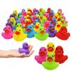 The Dreidel Company Classic Rubber Duck Toy Duckies for Kids, Six Solid Colors, Bath Birthday Gifts Baby Showers Classroom Summer Beach and Pool Activity, 2" (50-Pack) view 3