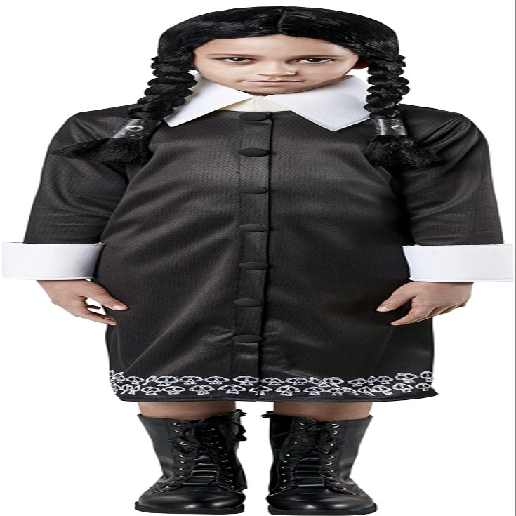Rubies Girl's The Addams Family Animated Movie 2 Wednesday Addams Costume Dress, Medium
