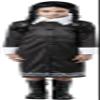 Rubies Girl's The Addams Family Animated Movie 2 Wednesday Addams Costume Dress, Medium view 1