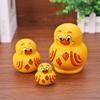10 Pcs Wooden Yellow Duck Handmade Russian Nesting Dolls Toys, Cute Lovely Animal Matryoshka Stacking Dolls Home Decor, Educational Learning Toys for Adults view 4