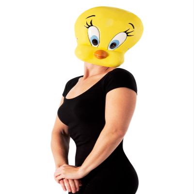 Rubies Unisex Warner Bros. Space Jam Tweety Bird Plastic Half-Mask, One Size
