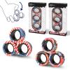 (6PCS) Magnetic Rings Fidget Toy Set, Idea ADHD Fidget Toys, Adult Fidget Magnets Spinner Rings for Anxiety Relief Therapy, Fidget Pack Great Gift for Adults Teens Kids view 1
