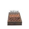Antique Copper Medium Mythologic Pegasus Metal Chess Set for Adults,Handmade Pieces and Natural Solid Wooden Chess Board with Storage Inside (Rose) view 1