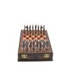 Antique Copper Medium Mythologic Pegasus Metal Chess Set for Adults,Handmade Pieces and Natural Solid Wooden Chess Board with Storage Inside (Rose) view 2