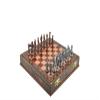 Antique Copper Medium Mythologic Pegasus Metal Chess Set for Adults,Handmade Pieces and Natural Solid Wooden Chess Board with Storage Inside (Rose) view 3