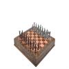 Antique Copper Medium Mythologic Pegasus Metal Chess Set for Adults,Handmade Pieces and Natural Solid Wooden Chess Board with Storage Inside (Rose) view 4