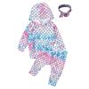 Kaerm Toddler Baby Girls 3 Pcs Colorful Fish Scale Hoodie Top with Pants Headband Sportwear Set Performance Party PinkPurple 12-18 Months view 1