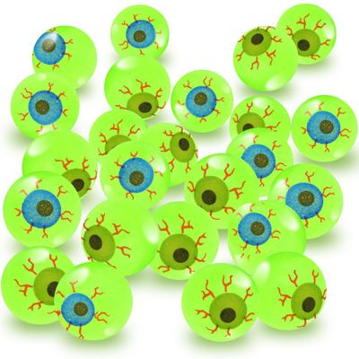 ArtCreativity Glow in the Dark Eye Bouncing Balls - Bulk Pack of 12 1.25 Inch High Bounce Bouncy Balls for Kids, Glowing Party Favors and Goodie Bag Fillers for Boys and Girls
