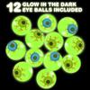 ArtCreativity Glow in the Dark Eye Bouncing Balls - Bulk Pack of 12  1.25 Inch High Bounce Bouncy Balls for Kids, Glowing Party Favors and Goodie Bag Fillers for Boys and Girls view 2