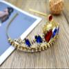 Botrinal Evie Red Heart Necklace and Descendants 3 Crown Gold Tiara Jewelry Set Queen of Hearts Evie for Girls Teen Halloween view 4