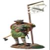 W. Britain's Wrath of The Northmen 62131 Arnlaug Viking with Raven Banner 1:30 Scale Pewter view 1
