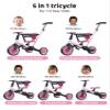 newyoo Tricycle for Toddlers 1-3, Toddler Bike, 5 in 1 Trike with Push Handle, Christmas and Birthday Gift and Toy for Girls, Convert to Baby Balance Bike, Pink, TR008 view 3
