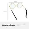 4E's Novelty Gold Metal Round Glasses, Fake Non Prescription Kids Circle Costume Glasses for Boys & Girls,100th Day of School Old Man Lady Dress Up Granny Accessories view 2