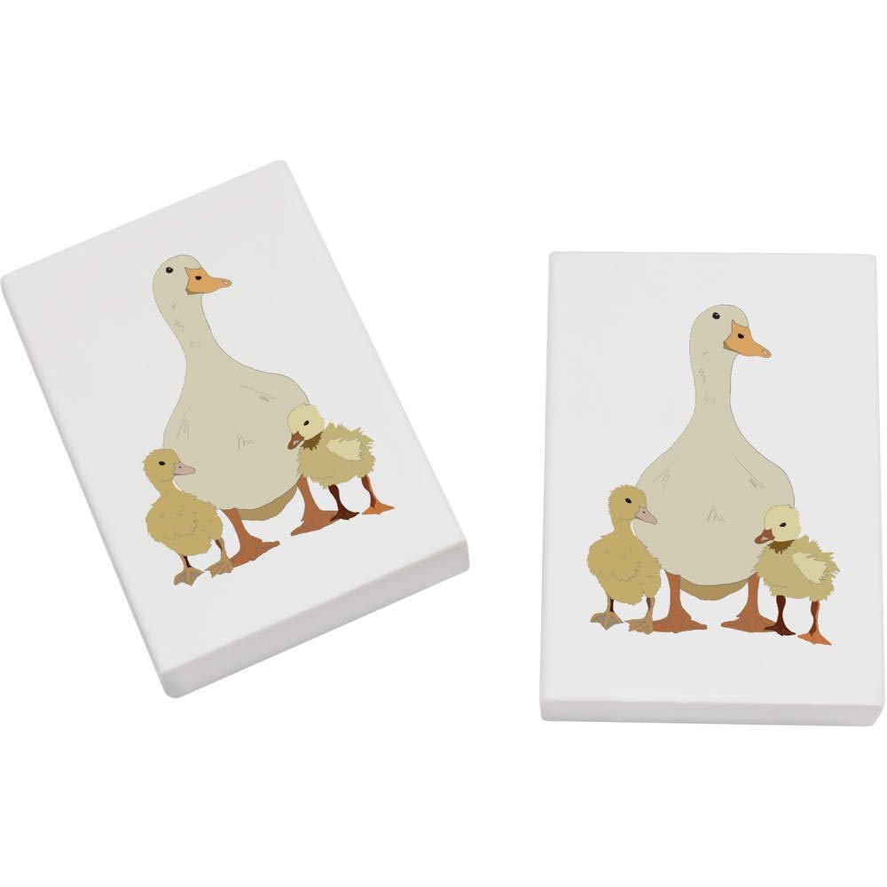 Azeeda 2 x 45mm 'Mother Duck' Erasers/Rubbers (ER00026166)