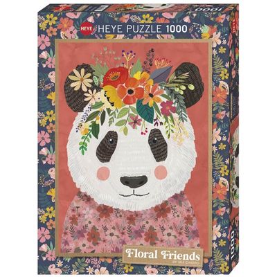 1000 pcs, Cuddly Panda, Floral