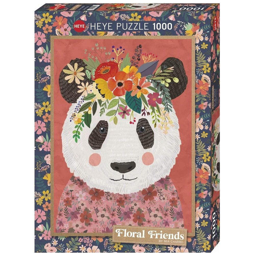 1000 pcs, Cuddly Panda, Floral