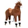 Qaba Kids Ride-on Walking Horse with Easy Rolling Wheels, Soft Huggable Body, & a Large Size for Kids 5-16 Years view 1